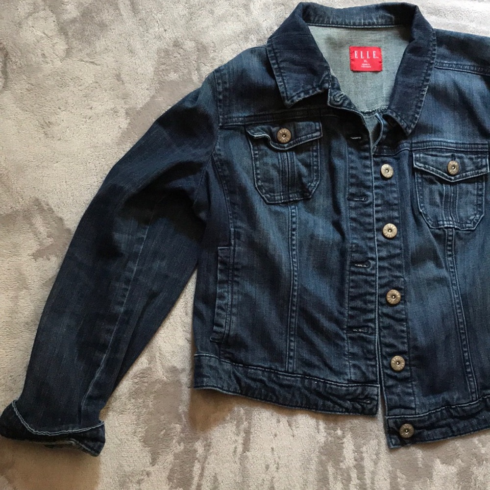 Elle Blue Jean Jacket with Pockets